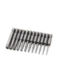 Resim Suofeng 12 Parça S2 Çelik Boş Uçlu Tornavida Seti - 50mm Uzunluk, Hex Kolu, T5-t40 Boyutları 