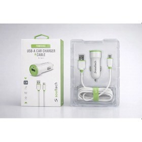 Resim Soultech Powerage Type-c Araç Şarj Cihazı Ve Kablo Seti Usb-a Oto Şarj 2.1a 