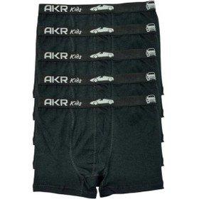 Resim Uniquetrenders Erkek Çocuk 5'li Pamuklu Boxer Siyah 