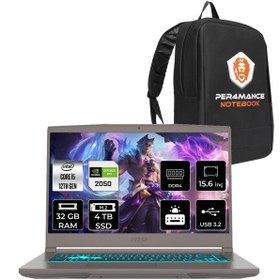 Resim MSI Thin 15 i5 12450H 32GB 4TB SSD RTX2050/4GB 15.6" FHD 144HZ 