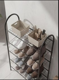 Resim 5 Raflı Ayakkabılık Siyah 