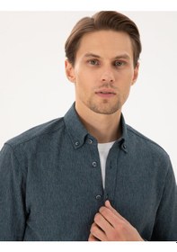 Resim Pierre Cardin Erkek Yeşil Gömlek Desenli 50292662-vr054 Yeşil 