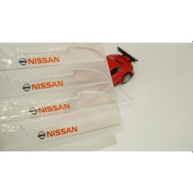 Resim Nissan Logo Kapı Kenarı Koruma Şeffaf Kauçuk 3M Band New Style 