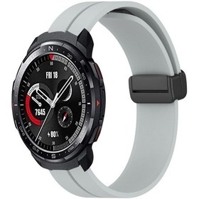 Resim Sones Onur Gs Pro 22mm Düz Renk Manyetik Toka Silikon Saat Kordonu 