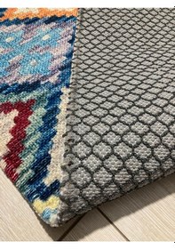 Resim Tuğra Etnik Desenli Alt Kısmı Dokuma Kilim 160x230 Ebatlı 