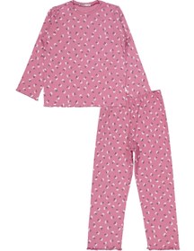 Resim Civil Girls Çiçek Desenli 6-9 Yaş Pijama Takımı - Pembe - Soft Pembe / 6-7 Yaş 