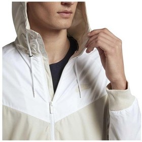 Resim Nike Sportswear Windrunner Jacket Kapüşonlu Erkek Ceketi Beyaz Bej Bej 