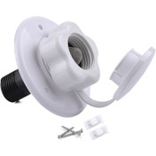 Resim Wezone Kamyonet Ev Su Girişi, Kontrol Valfi Ve Filtre İle, Plastik Ve Paslanmaz Çelik, Beyaz, 19mm G1/2, 75x76mm 