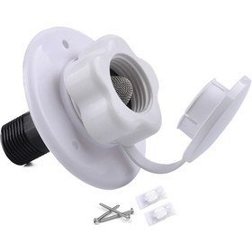Resim Wezone Kamyonet Ev Su Girişi, Kontrol Valfi Ve Filtre İle, Plastik Ve Paslanmaz Çelik, Beyaz, 19mm G1/2, 75x76mm 