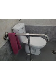 Resim Yeni T Engelli Tutunma Barı Banyo Wc Paslanmaz Mat Satine Yüzeyli Paslanmaz Çelik 