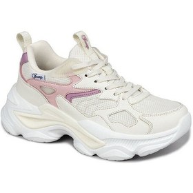 Resim Jump 29891 Phlon Hafif Taban Bağcıklı Kadın Sneaker Günlük Spor Ayakkabı Bej Bej 