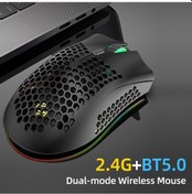 Resim Dancemonkey 2.4g Bt5.0 Kablosız Fare, 800-1600 Dpı, 10m Menzil, 400mah Pil, Siyah/beyaz/pembe/yeşil Optik Optik 