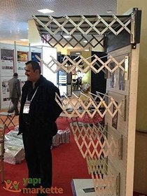 Resim 60 CM - 6 Çubuk Akordiyon Paslanmaz Katlanır Çamaşırlık - EV İÇİ - BALKON - OTEL - PRATİK ASKILIK 