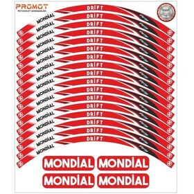Resim Motosiklet Jant Şeridi Mondial Drift 1 Nötr 