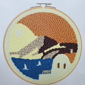 Resim Manzara Desenli, 20cm Kasnaklı Panç Seti - 95113 