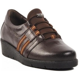 Resim Bb0121 Z Kahve Hakiki Deri Kadın Günlük Ayakkabı Kahve 