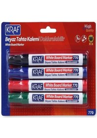 Resim Kraf 770 Doldurulabilir Beyaz Tahta Kalem Seti 4'Lü 