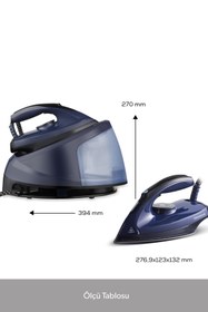 Resim HOMEND Steamwork Buhar Kazanlı Ütü Lacivert 2400 W 