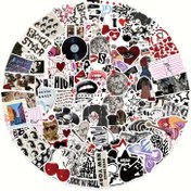 Resim 100 adet Y2K Downtown Kızları Stickerleri - Canlı Graffiti Vinil Karikatür Doodle Tasarımları, Valizler, Gitar, Araba ve Daha Fazlası İçin - Dayanıklı PVC Malzeme, Tekrar Kullanılabilir Çıkartmalar, DIY El Sanatları ve Pop Kültür Giyim, Gitar Stickerleri 