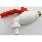 Resim Plastik Rakorlu Küresel Bahçe Vana Musluğu 1/2" (yarım Parmak) 