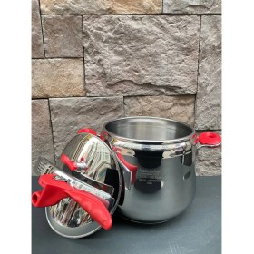 Resim Hascevher Esila Çelik 7 L Klasik Düdüklü Tencere Güveç Kırmızı 