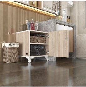 Resim Kenzlife kilitli dolap rana39 crd 47*39*39 banyo dolabı hazır mutfak ofis kiler kitaplık evrak ayaklı 