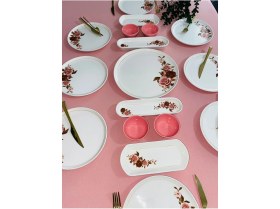 Resim Pink Rose Model 8 Kişilik 17 Parça Kahvaltı Takımı 