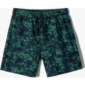 Resim Koton Çiçek Baskılı Şort Beli Bağlamalı Lacivert Desenli 3skb40016tk 3SKB40016TK02C Lacivert 