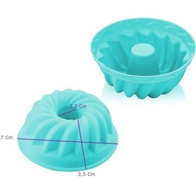 Resim Silikon Göbekli Muffin Cupcake Kalıbı - Sürekli Kullanım Muffin Kek Kalıbı 6 Adet Çok Renkli 