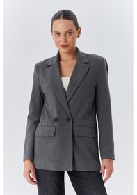 Resim Mixray 4516 Kadın Bezayağı Blazer Ceket Antrasit 