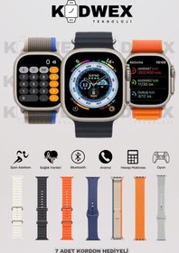 Resim woodhub 49 mm Akıllı Saat S10 Ultra2 Watch9 Bluetooth Kulaklık 7 Kordon Kasa Smart Watch 300-400 mAh Yok Yo 