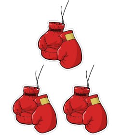 Resim Genel Markalar 3lü Boks Eldiveni Dekoratif Araba Oto Kokusu Ve Aksesuarı 