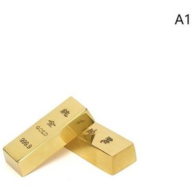 Resim Saf Bakır Taklit Altın Külçe Sahte Külçe Külçe Pirinç Katı Sahne Altın Külçe 4.9x2x0.8cm 