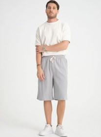 Resim Baggy Fit Bermuda & Şort Gri - Gri / S 