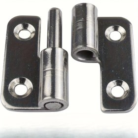 Resim 4 Adet Çıkarılabilir Menteşe - 304 Paslanmaz Çelik Fırçalı Yüzey, Sol El Kaldırma Kayar Eklem Tasarım Kapılar İçin, Güvenli Kapı Montajı için Klasik Tarz Dayanıklı Metal Donanım, Kapı Tamir Parçaları, Şık Metalik Bitiş, Fırçalanmış Metal Yüzey 