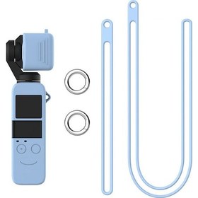 Resim Ally Dji Osmo Pocket Koruyucu Silikon Kılıf + El ve Boyun Strap Askı Aparatı Siyah 