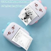 Resim Sevimli Karikatür Mini Taşınabilir Termal Yazıcı - Kablosuz, USB Şarjı. Fotoğraflar ve Etiketler İçin Uygun, Şarj Edilebilir Pil ile USB Güç, Lityum Pil 18650 Serisi, 1200 mAh Kapasite, Seyahat İçin Uygun 