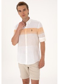 Resim U.s. Polo Assn. Erkek Kavun Gömlek Desenli 50300105-vr202 Kavun 