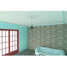 Resim MOTİFPİYER Lamba Tavan Göbeği-Sekizgen-egri-48-56cm-2 Adet 