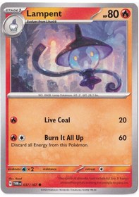 Resim Lampent 037/167 - Twilight Masquerade - Pokemon Kartı Mint 