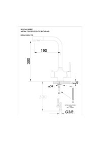 Resim Real Stone BT001 Abant Arıtmalı Kuğu Evye Bataryası Krom 