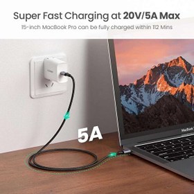 Resim Ugreen Type-C to Type-C 100W 2 M Siyah Hızlı Şarj ve Data Kablosu 