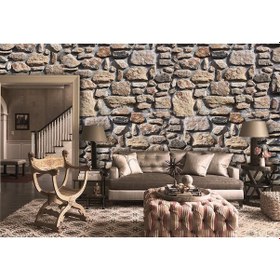 Resim 3 Boyutlu Taş Desen Duvar Kağıdı (397254239) 