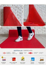 Resim Blue Home Banyo Duş Havuz Yeni Vakum Hijyenik Paspas Kaydırmaz Pvc Paspas / Kırmızı En : 90cm. 