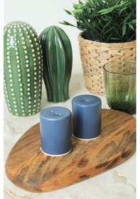 Resim Mat Mavi Stackable Tuzluk / Biberlik 6 Cm Mavi 