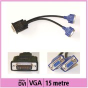 Resim Ti-Mesh Dvı(59 Pin) To 2Xvga Kablo - 25Cm 