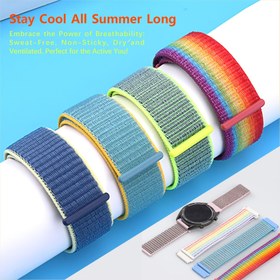 Resim Akıllı Saatler için Ayarlanabilir Naylon Spor Bandı - Hızlı Çıkarma, Nefes Alabilir & Hafif, 18mm/20mm/22mm'ye Uyar, Siyah, Beyaz, Pembe, Gri Renklerde Mevcut, Tatil Sezonu İçin En İyisi 