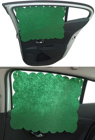 Resim Next Craft Oto Güneşlik Perdesi Yan Cam Araç Arka Koltuk Emzirme Örtüsü Yeşil Keçe Vantuzlu Tutucaklı 1 Adet 