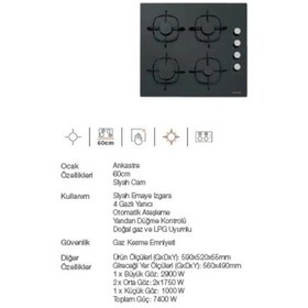 Resim Silverline BO6501B01 - CS5335B01 - 3481 Flam Siyah Ankastre Set 