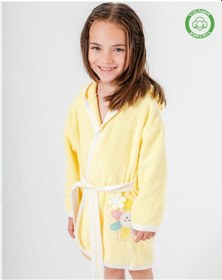 Resim Çiçekli Bornoz Sarı Sarı 